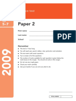 KS3 Science 2009 T5-7 Paper 2
