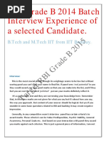 RBI Grade B Interview 