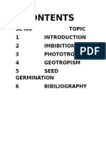 SL No Topic 2 Imbibition 3 Phototropism 4 Geotropism 5 Seed Germination 6 Bibiliography