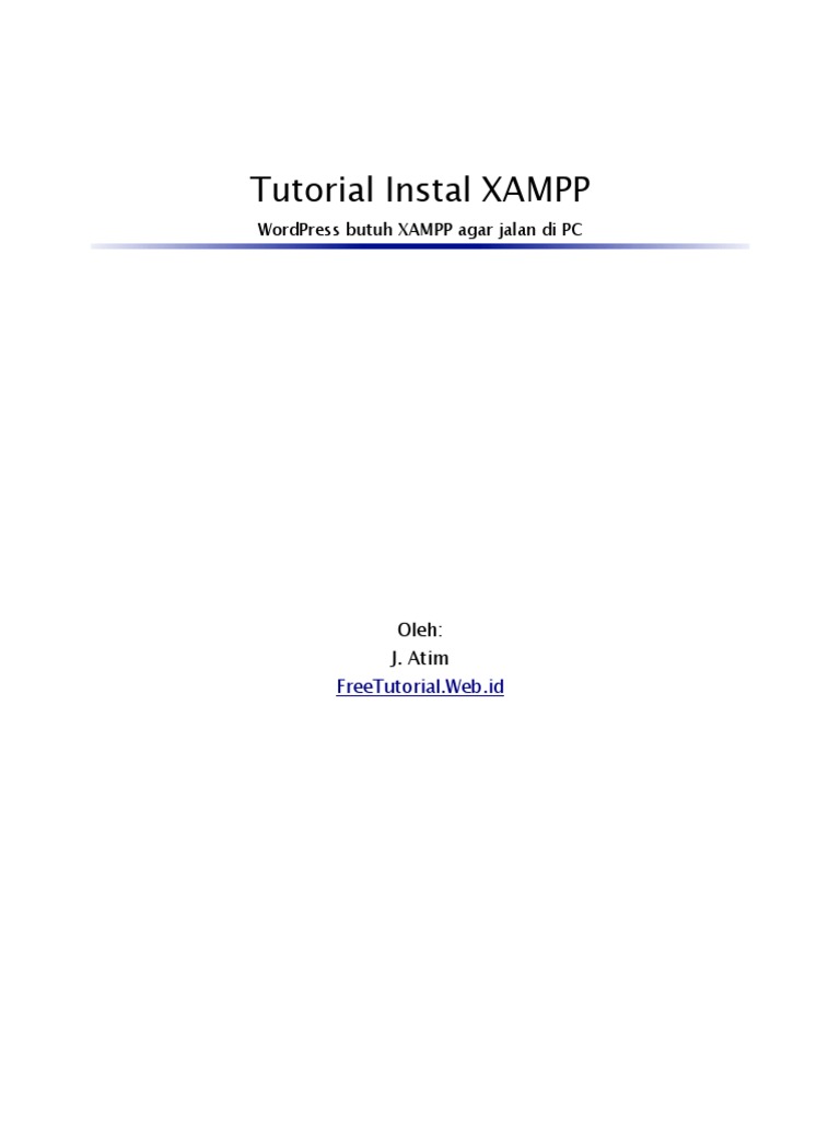 Tutorial Install XAMPP PDF | PDF | Teknologi & Rekayasa