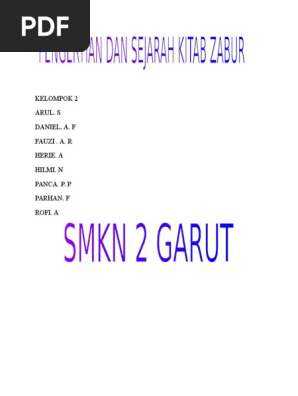 Pengertian Dan Sejarah Kitab Zabur