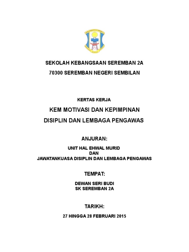 Kem Kepimpinan Pengawas Sk Seremban 2a Pdf