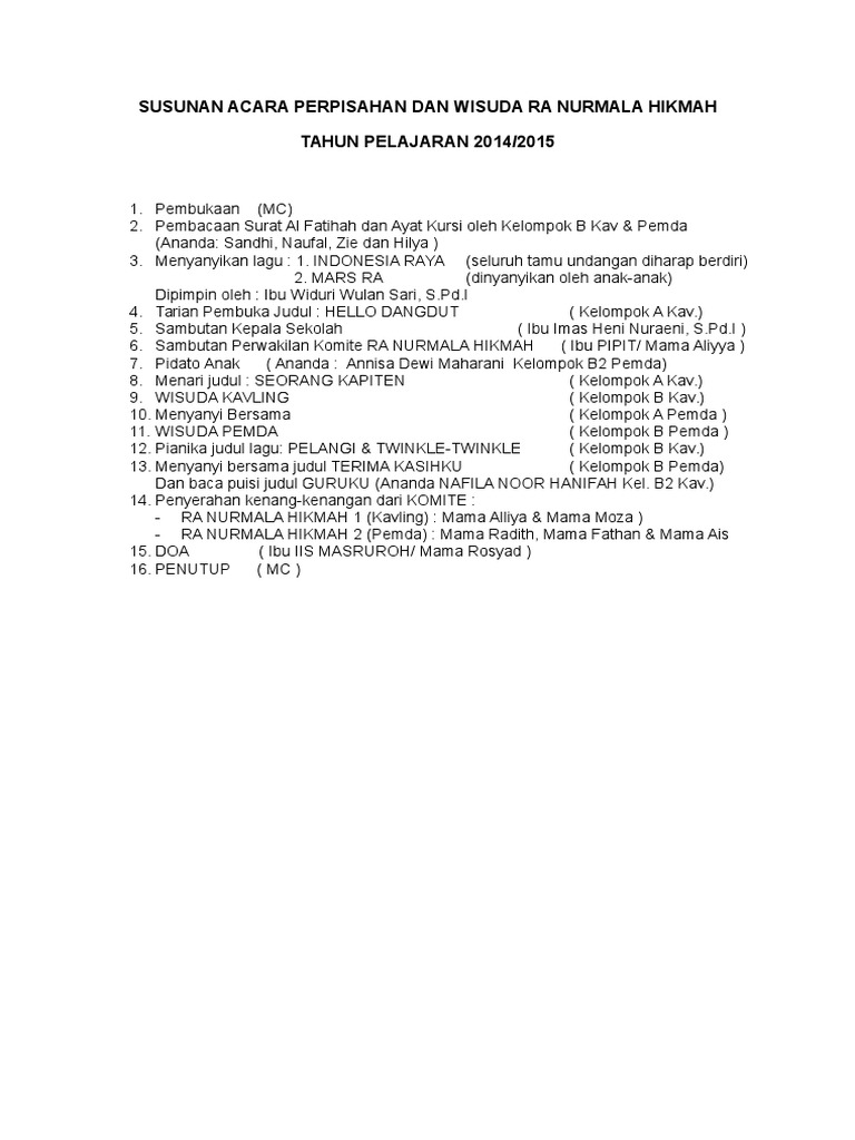 820 Contoh Surat Undangan Wisuda Paud Terbaru