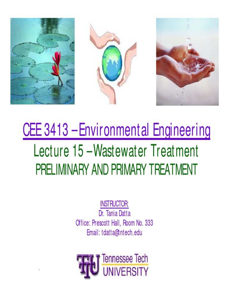 Wastewater Treatment: Preliminary & Primary | PDF | Sewage Treatment ...