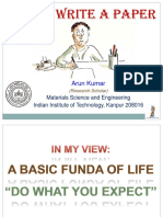 How to Write a Paper_Arun Kumar