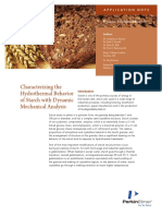 Characterizing The Hydrothermal Behavior of Starch With Dynamic Mechanical Analysis