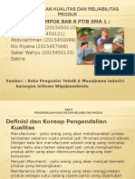 Pengendalian Kualitas Dan Reliabilitas Produk