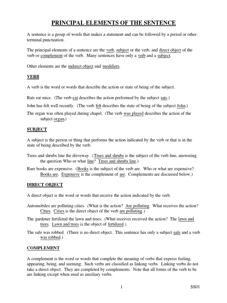 Practice Writing Effective Sentences Subject (Grammar) Object (Grammar)