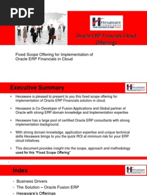 Hexaware Sales Presentation Fusion Erp Cloudv3 Enterprise - 
