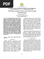 CBR Improvement of Clayey Soil With Geogrid Reinforcement