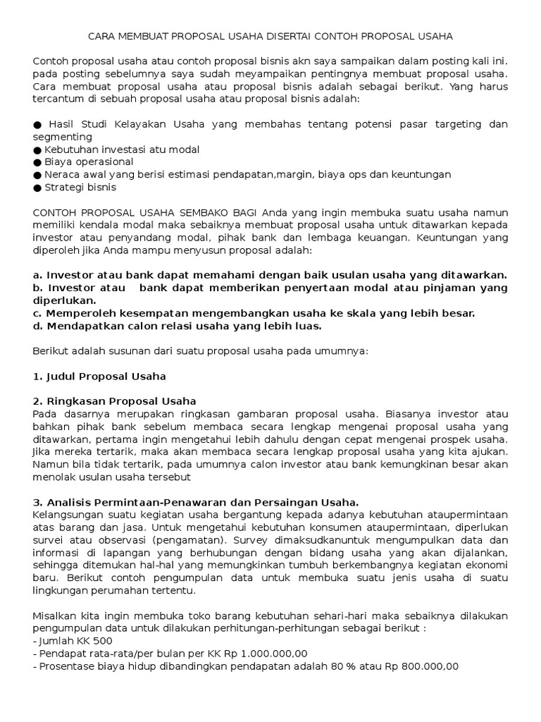 Contoh Analisa Peluang Usaha Dalam Proposal لم يسبق له مثيل الصور