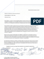 Carta Al Ministro Relaciones Exteriores de Austria