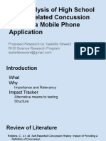 Data Analysis of High School Sports Related Concussion Utilizing A Mobile Phone Application