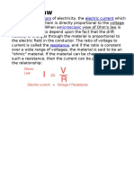 Ohm's Law: Conductors Electric Current Microscopic