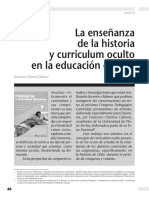 La Enseñanza de l Historia y Curriculum Oculto en La Educacion Chilena