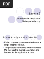 Microcontroller Introduction Shaharyar Mahmood