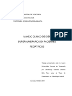 Manejo Clinico de Dientes Supernumerarios en Pctes Ped