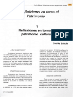 Reflexiones en Torno A Patrimonio Cultural Cecilia Bakula