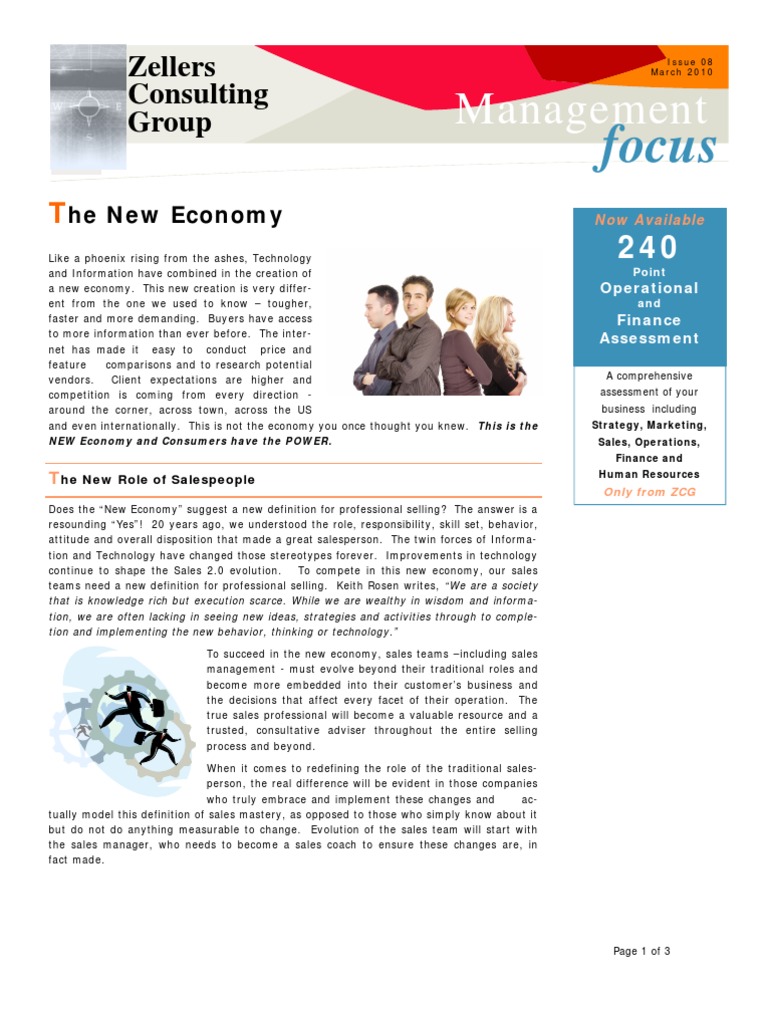 The New Economy - Mar 2010 E-Newsletter | PDF | Sales | Economies
