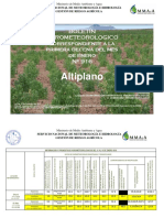 BOLETÍN AGROMETEOROLOGICO Primera Decena Del Mes de Enero-2016 Nº 916-Altiplano