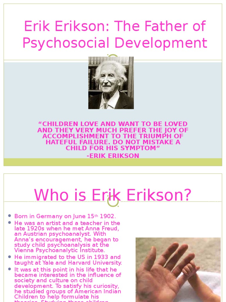Erik Erikson's Psychosocial Theory of Development PDF Interpersonal
