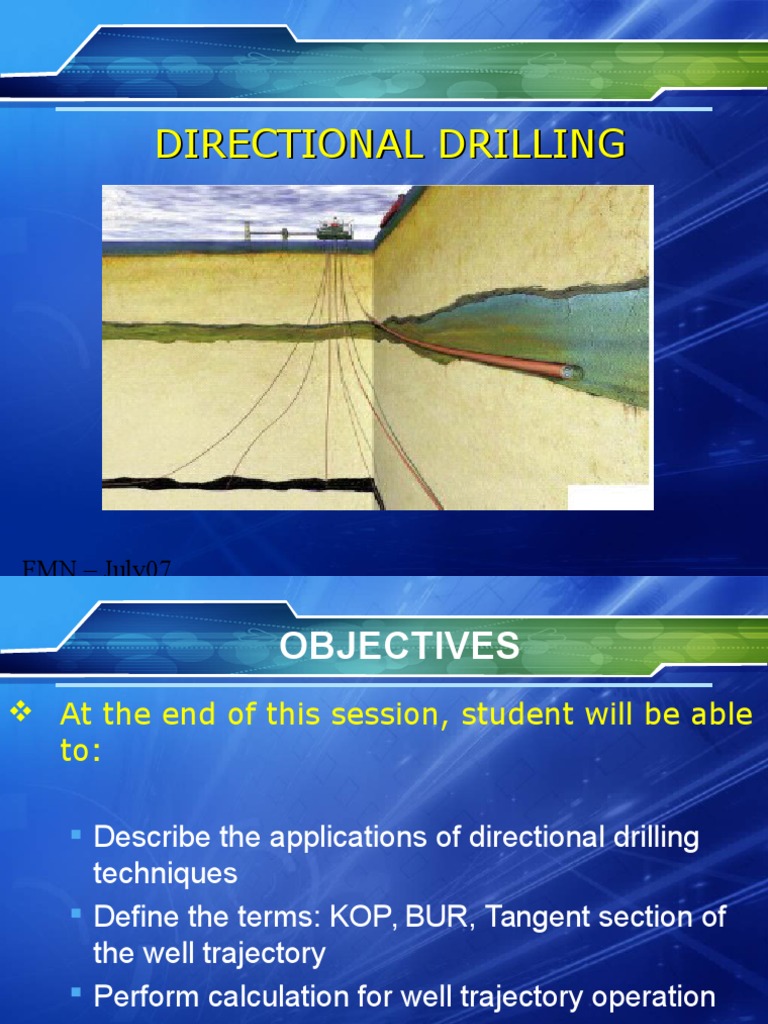 Directional Drilling Techniques Overview | PDF | Drilling Rig | Sea Level