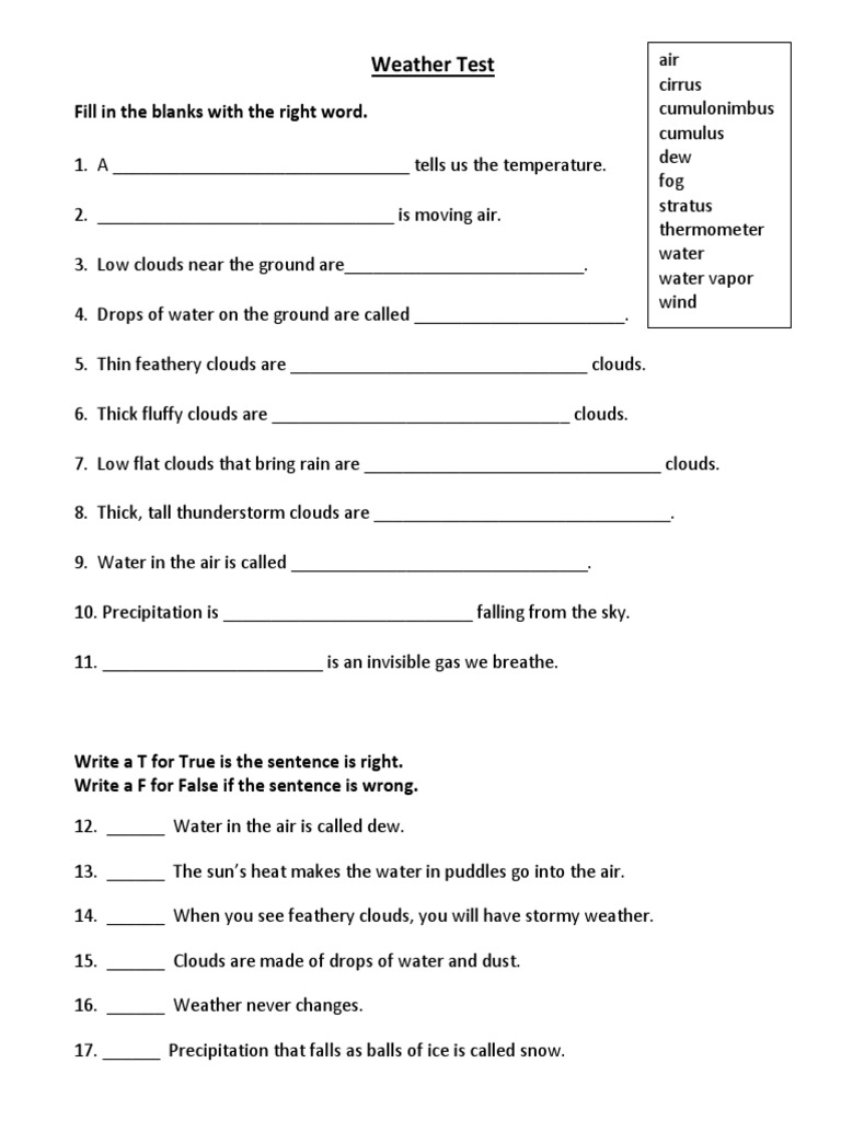 Weather Test | PDF