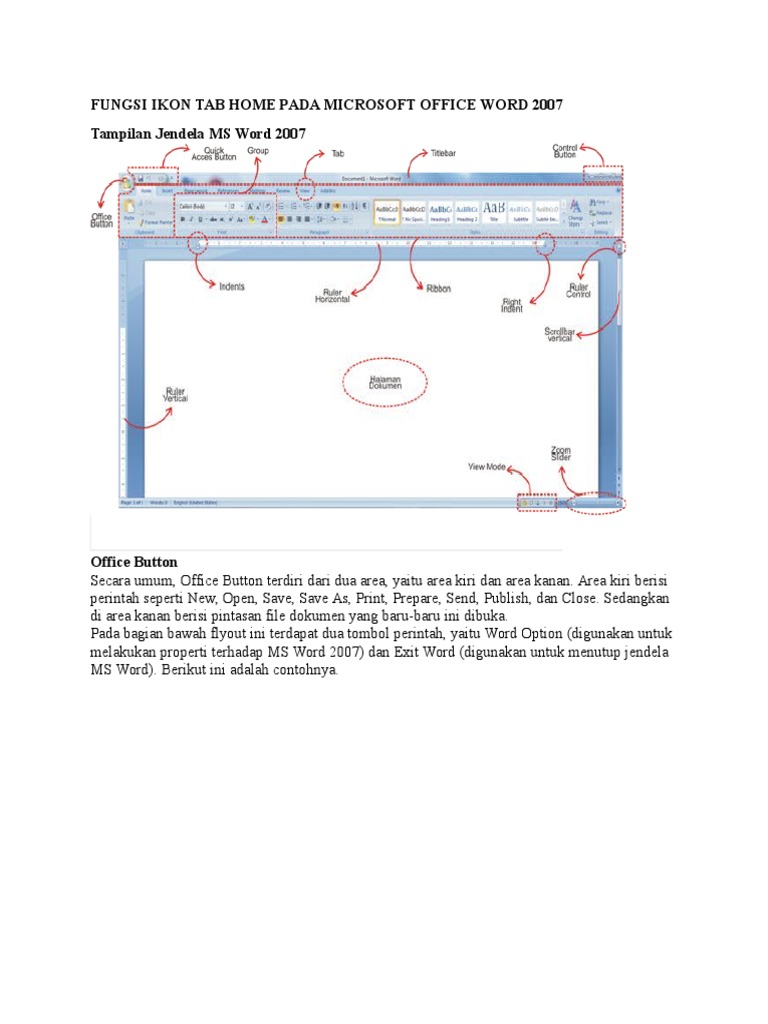 Fungsi Ikon Tab Home Pada Microsoft Office Word PDF