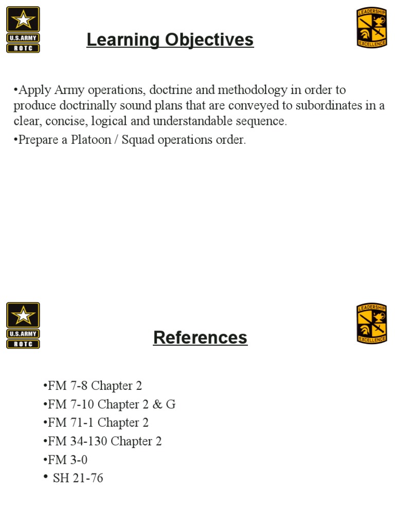 Army Operations Order Guidelines | PDF | Reconnaissance | Military