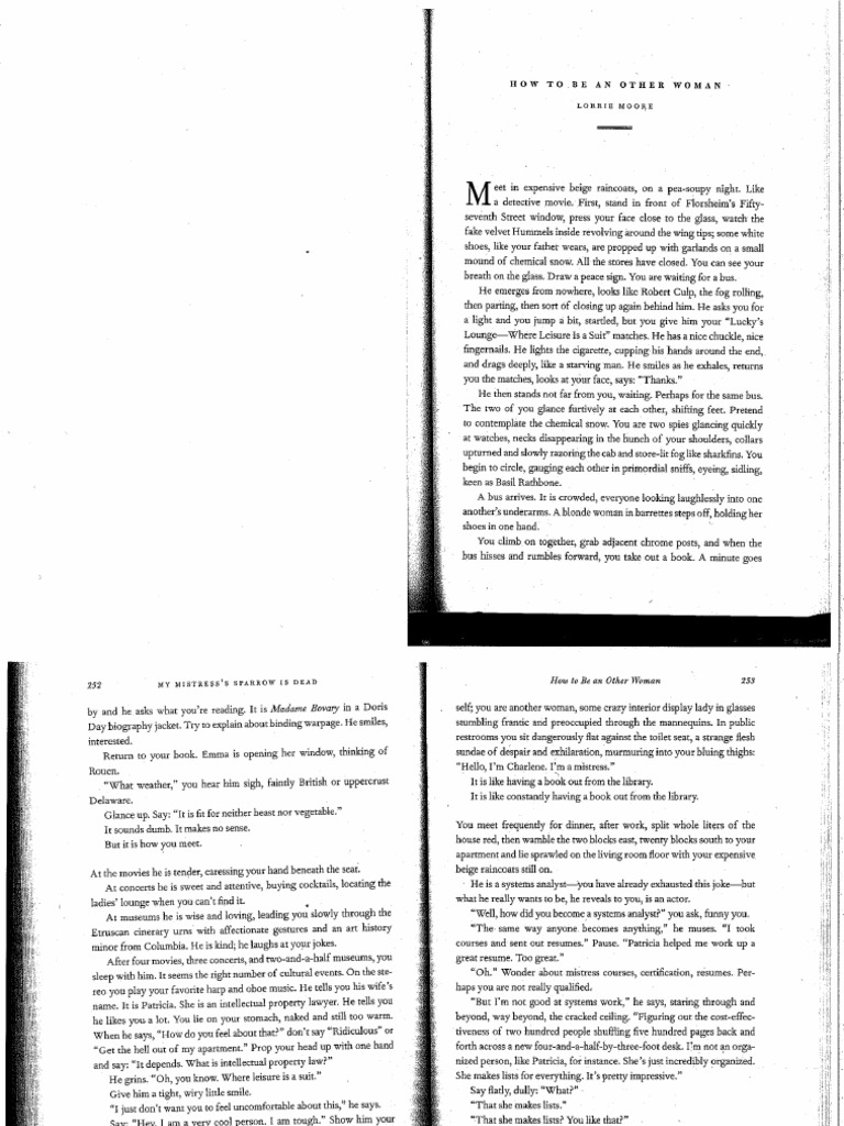 How To Be An Other Woman (Lorrie Moore) PDF