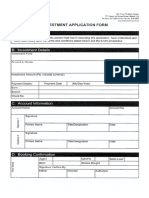 Investment Application Form