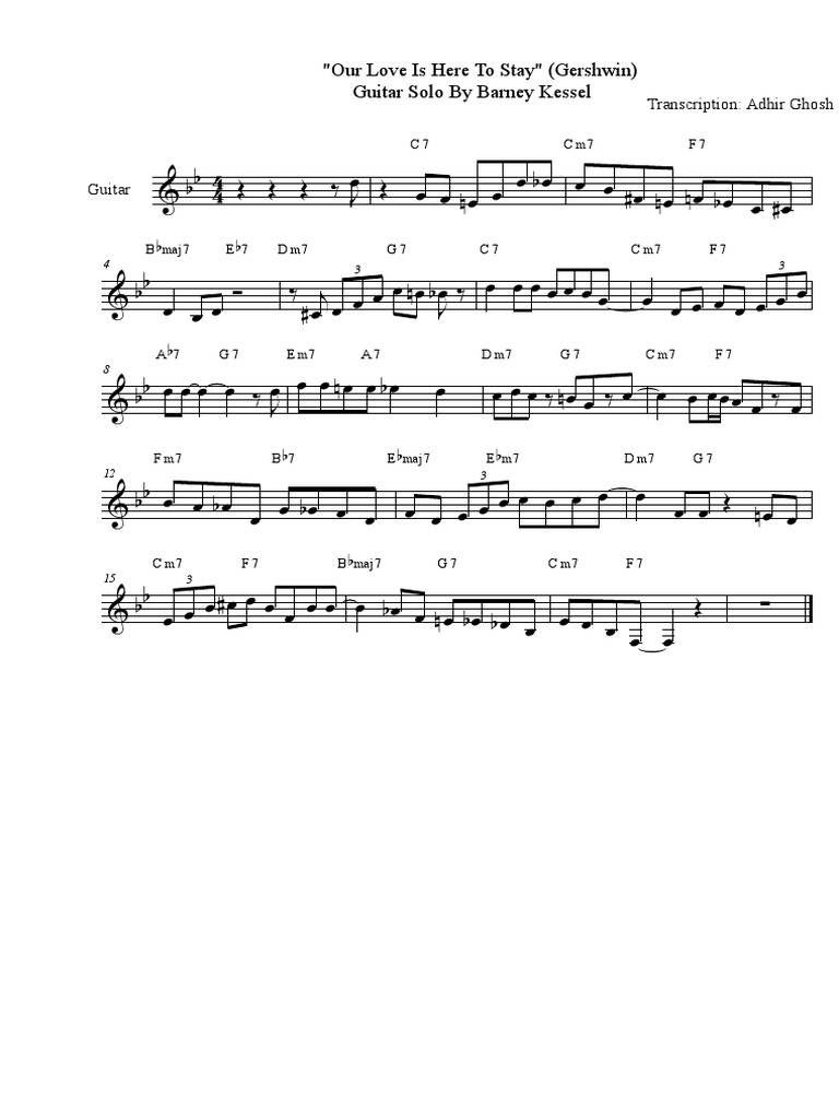 Our Love Is Here To Stay | PDF