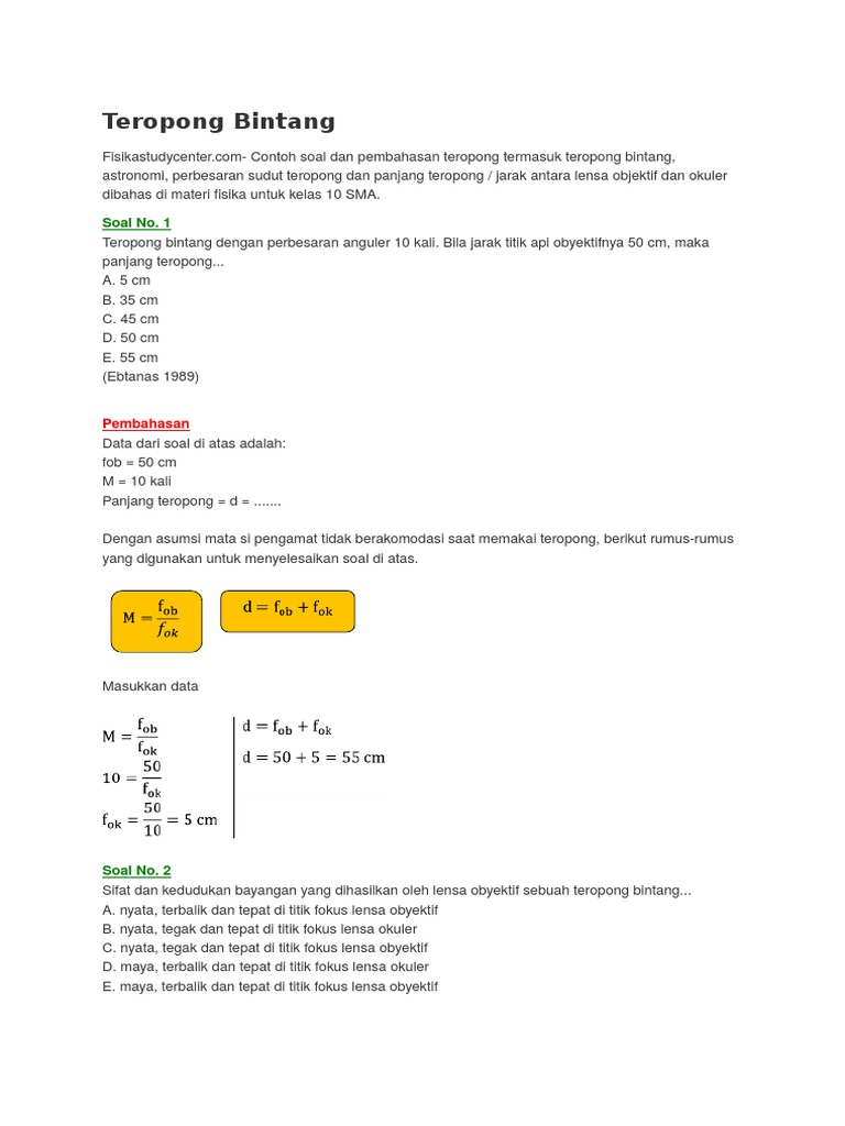 Contoh Soal Teropong Ops Sekolah Kita