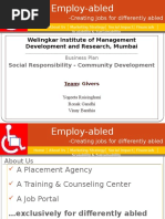 Creating Jobs For Differently Abled: Welingkar Institute of Management Development and Research, Mumbai