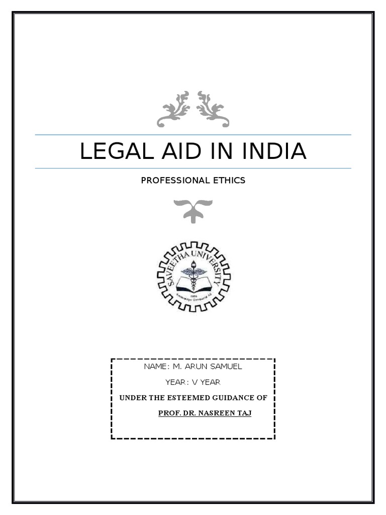 assignment on legal aid