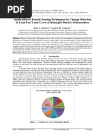 Application of Remote Sensing Techniques for Change Detection in Land Use/ Land Cover of Ratnagiri District, Maharashtra