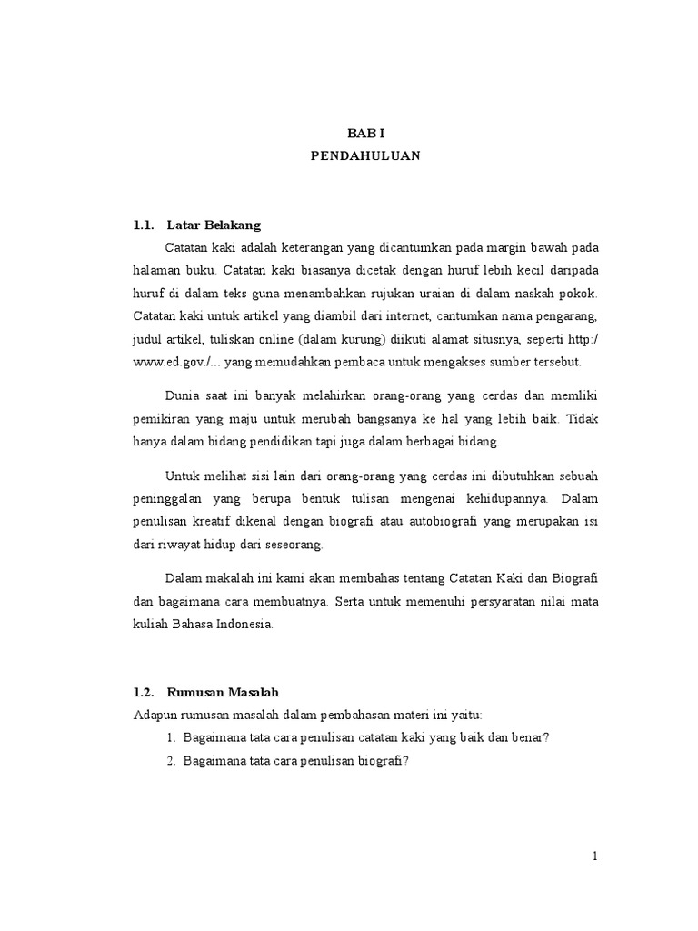 Makalah Catatan Kaki Dan Biografi