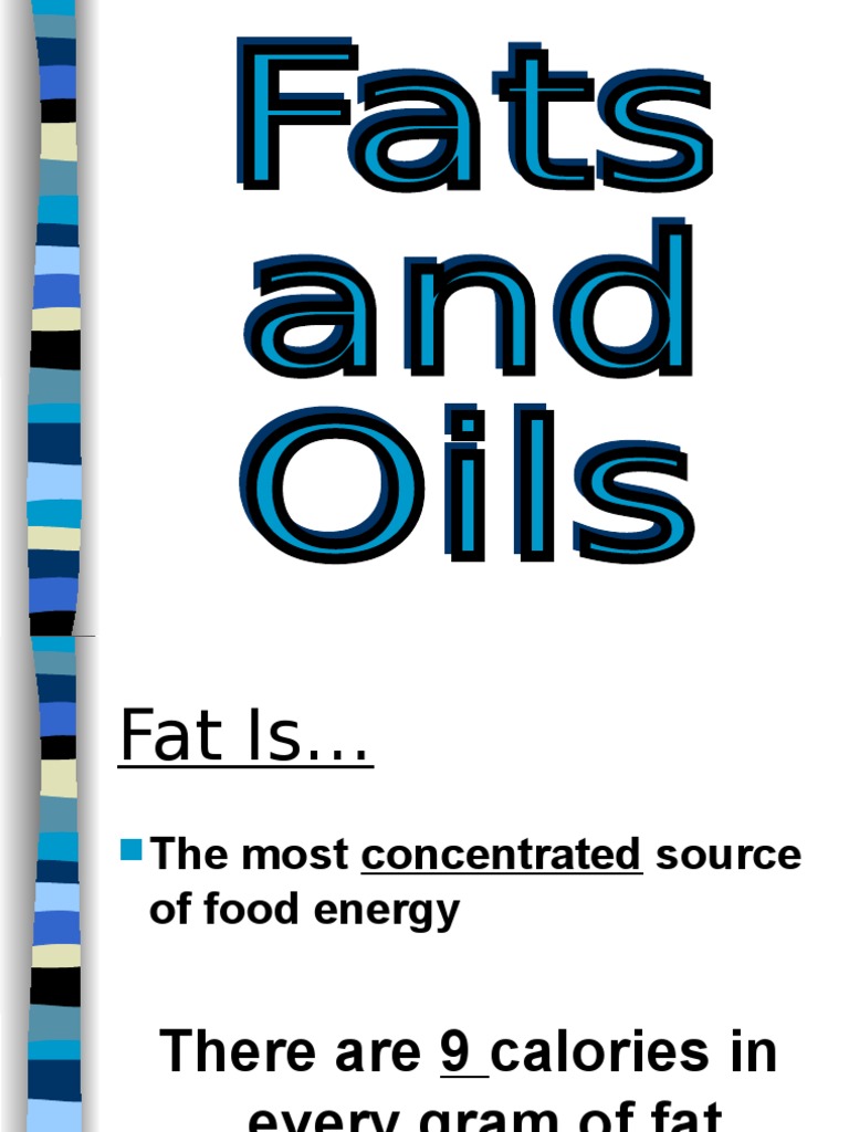 Fats and Oils PDF Cooking Oil Fat