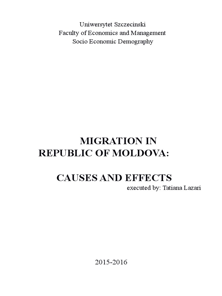 Migration in Republic o Moldova | PDF | Moldova | Immigration