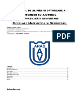 Modelare Matematica Si Optimizare - Serban Ovidiu