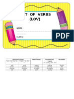 List of Verbs (LOV) : Name: Class