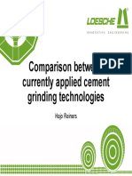 Comparison Between Currently Applied Grinding Technologies