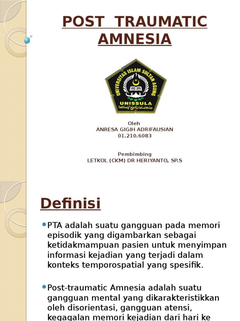 Post Traumatic Amnesia