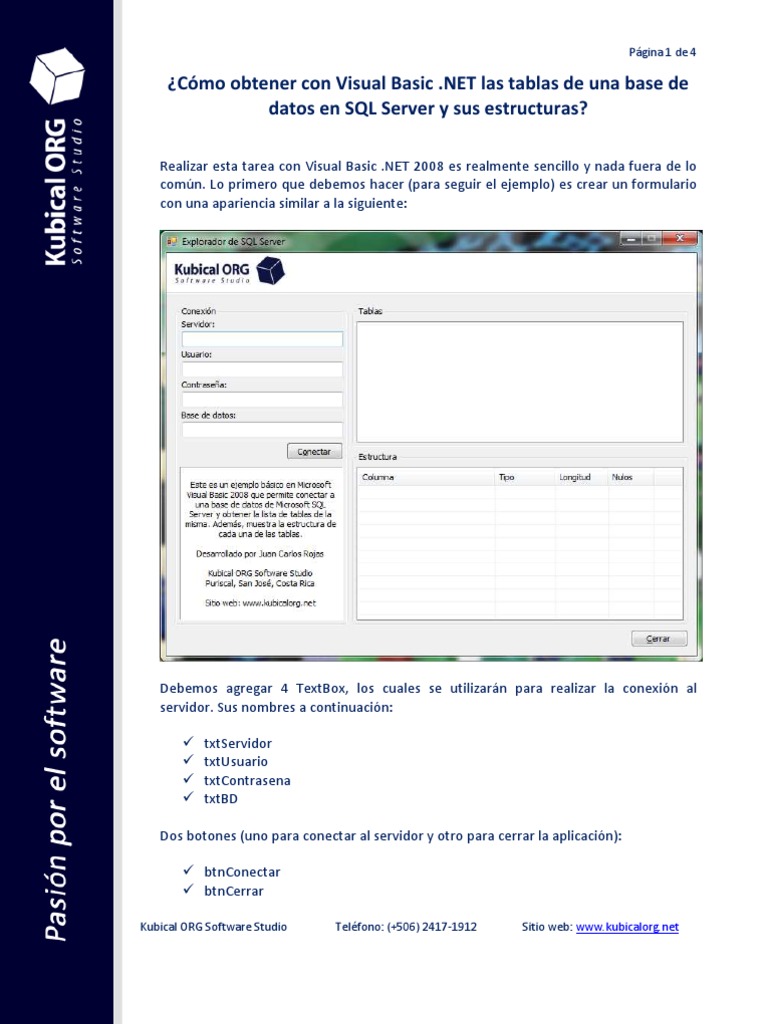 Conectar Visual Basic a SQL Server | PDF | Servidor SQL de Microsoft | SQL