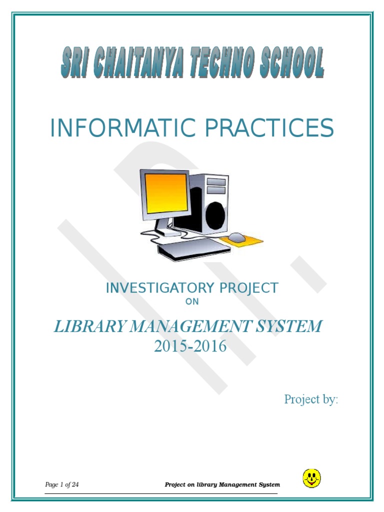 Project Report Library Management System Books Libraries