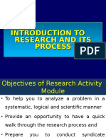 Introduction to Research & Research Process