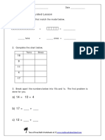 Tens and Ones Guided Lesson: 1. Write The Numbers That Match The Model Below