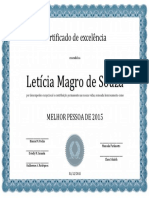 Certificado de Excelência