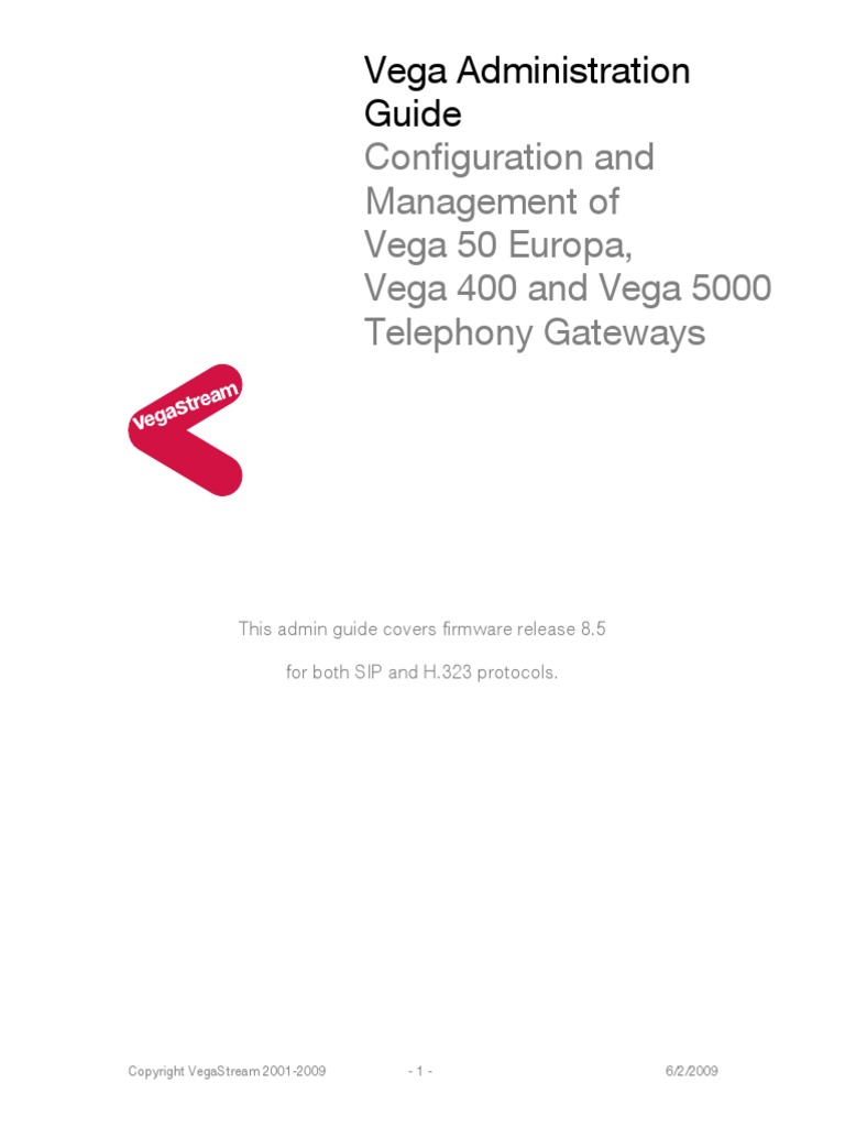 Vega Admin Guide R85 v1.6 | PDF | Session Initiation Protocol | Ip Address