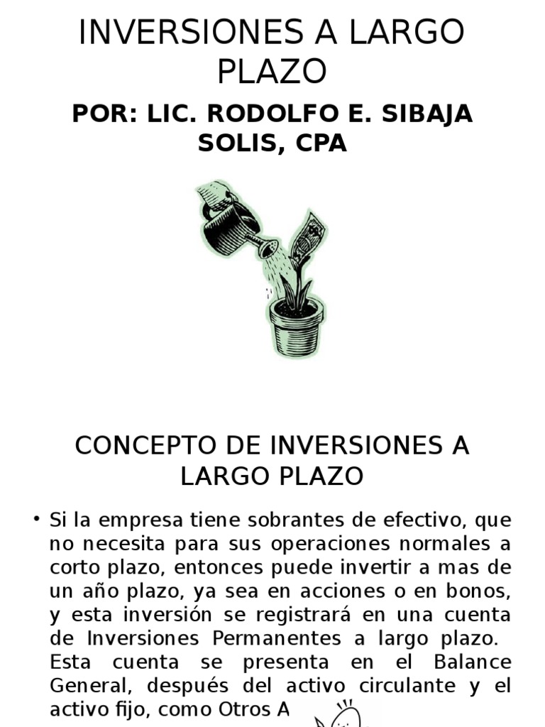 Inversiones Financieras a Largo Plazo | PDF | Compartir (Finanzas ...